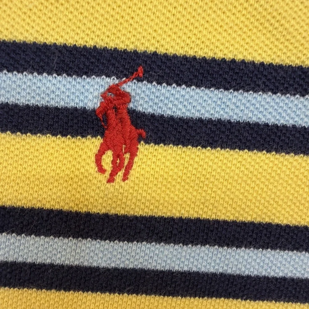 Ralph Lauren Polo‎ Shirt Mens X Large Yellow Short Sleeve Custom Fit Pony Preppy